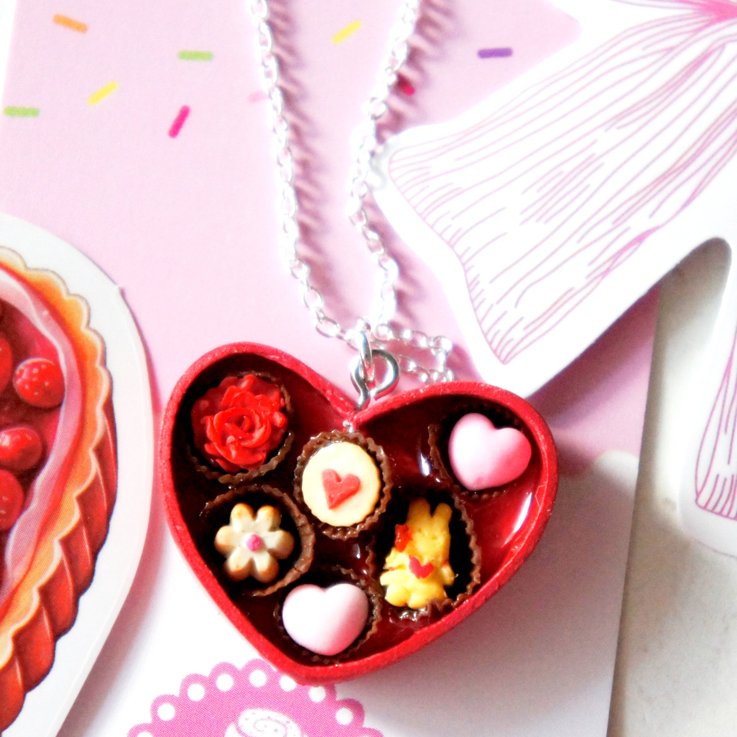 Heart Cookie Box Necklace