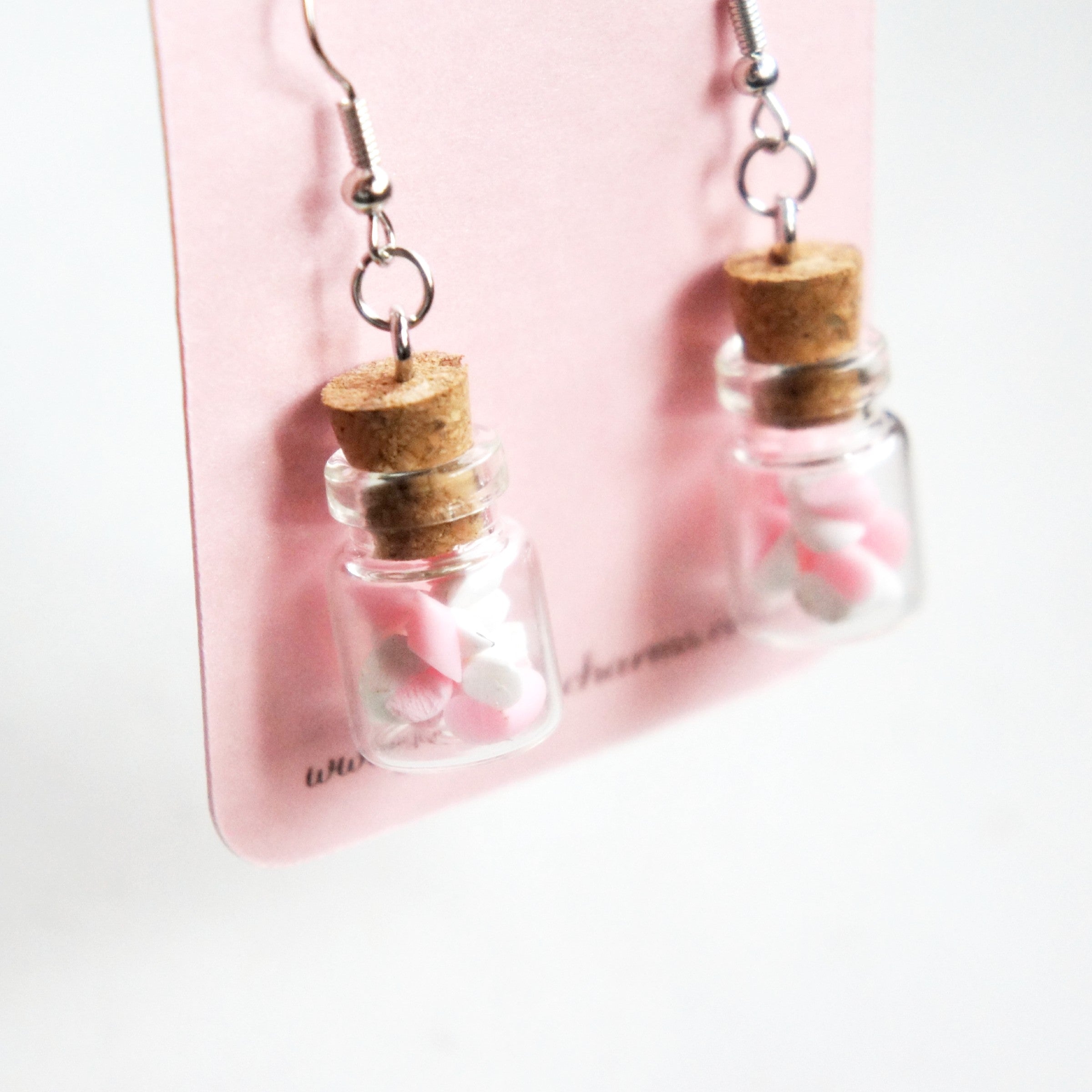 Marshmallows in a Jar Earrings